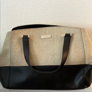 Kate Spade Tan and Black Structured Tote
